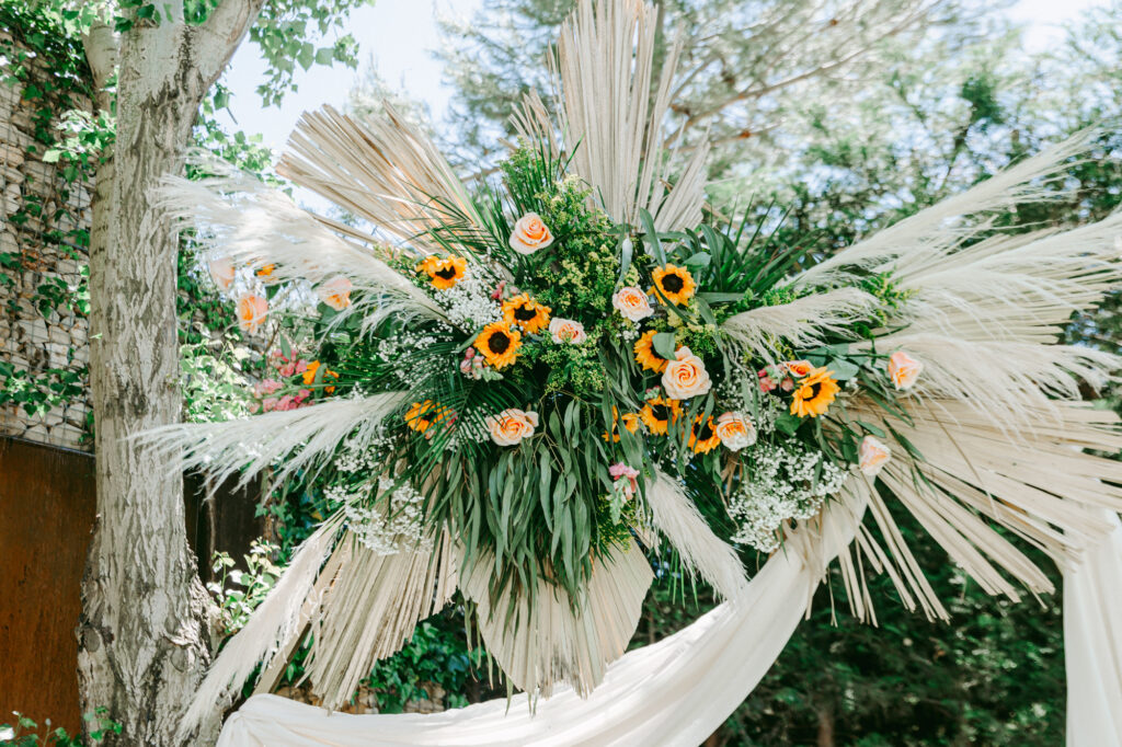 Las flores en una boda civil