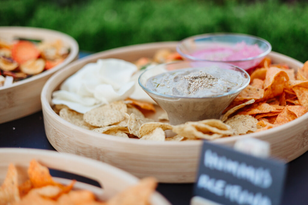 mesa de hummus